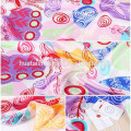 Colorful cute trees own design ladies silk neck scarf